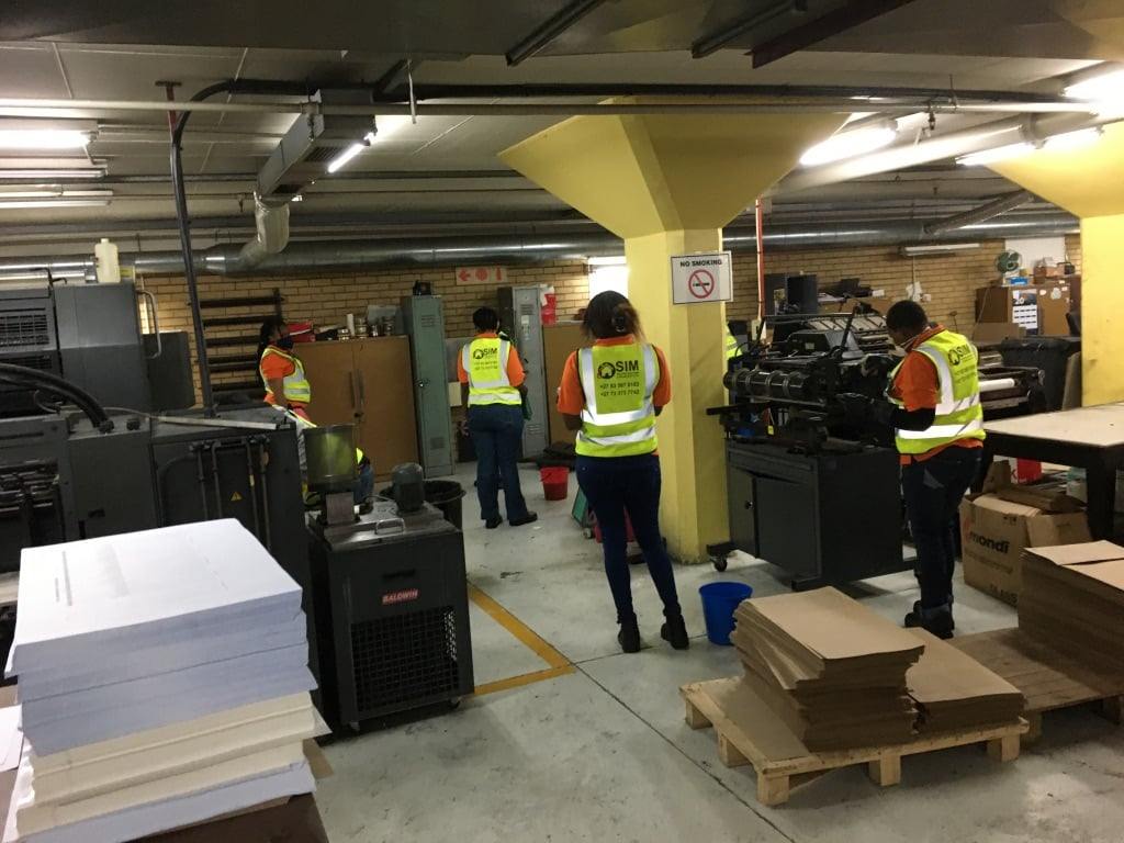 office cleaning and hygiene team